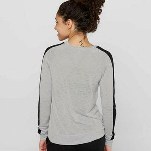 FITZ + EDDI Gray & Black Stripe Longsleeve Top